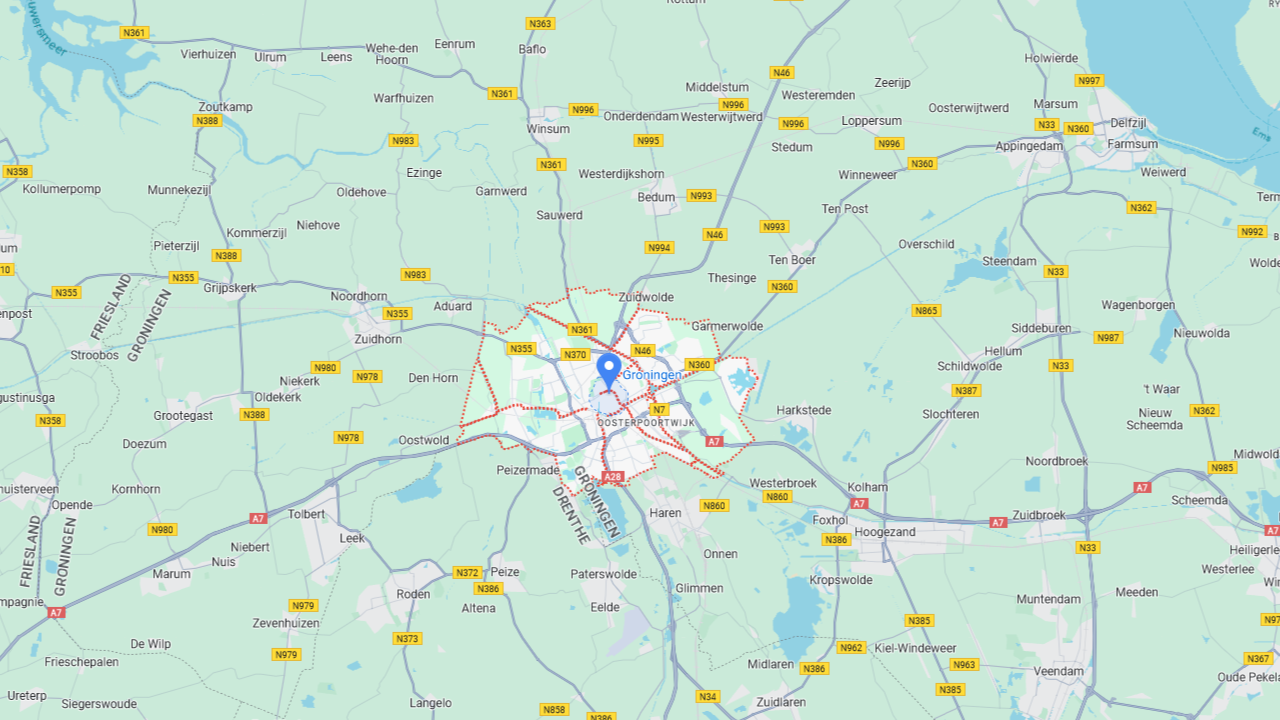 Lokaal adverteren in Groningen Map