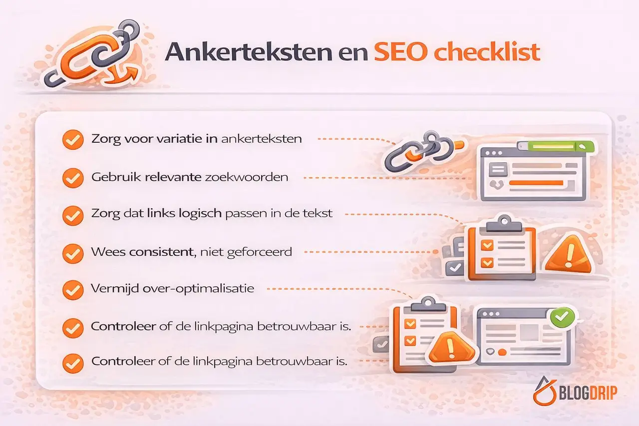 Ankerteksten en SEO checklist