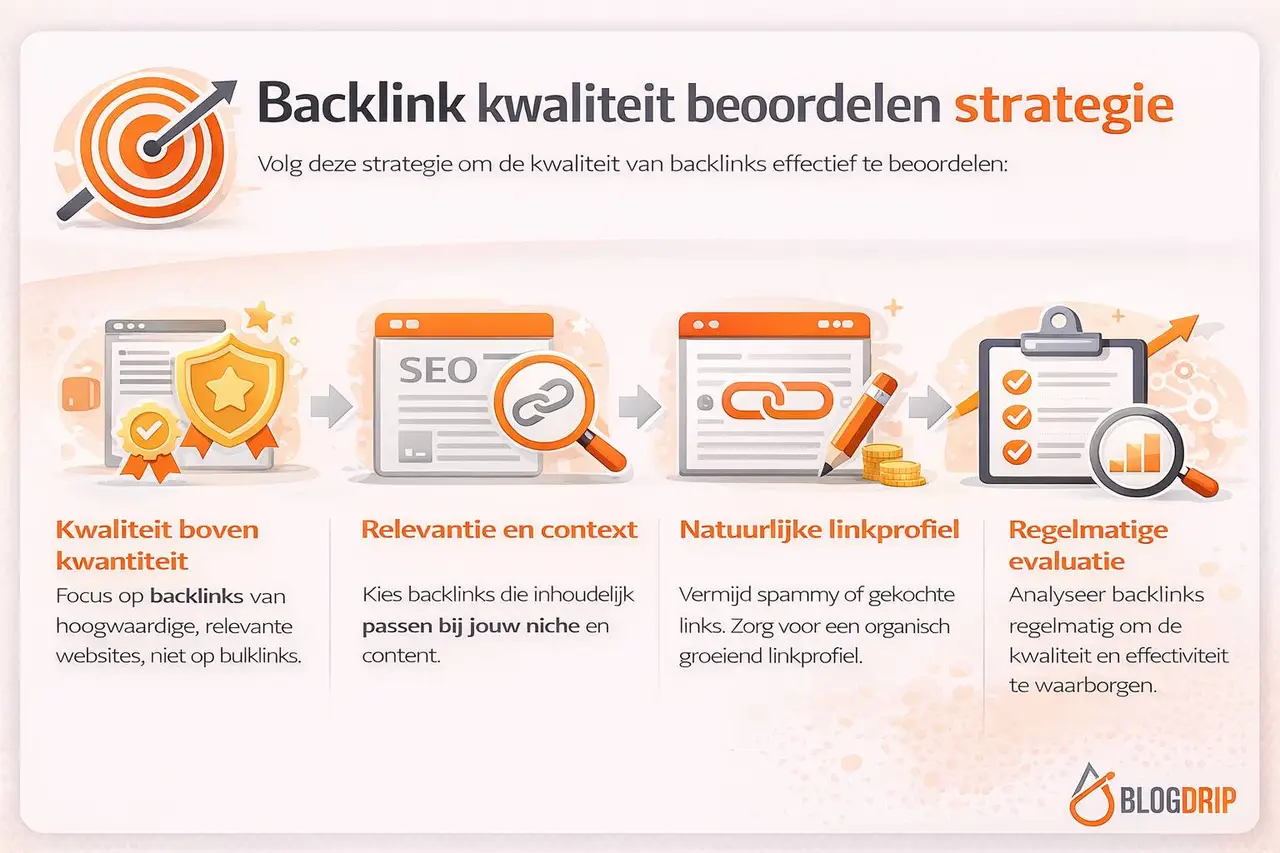 Backlink kwaliteit beoordelen strategie