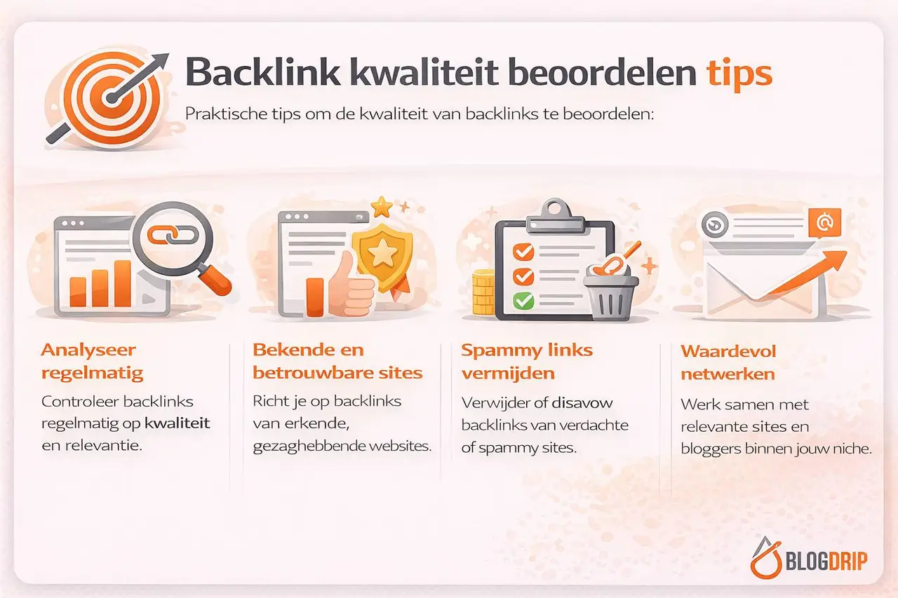 Backlink kwaliteit beoordelen tips