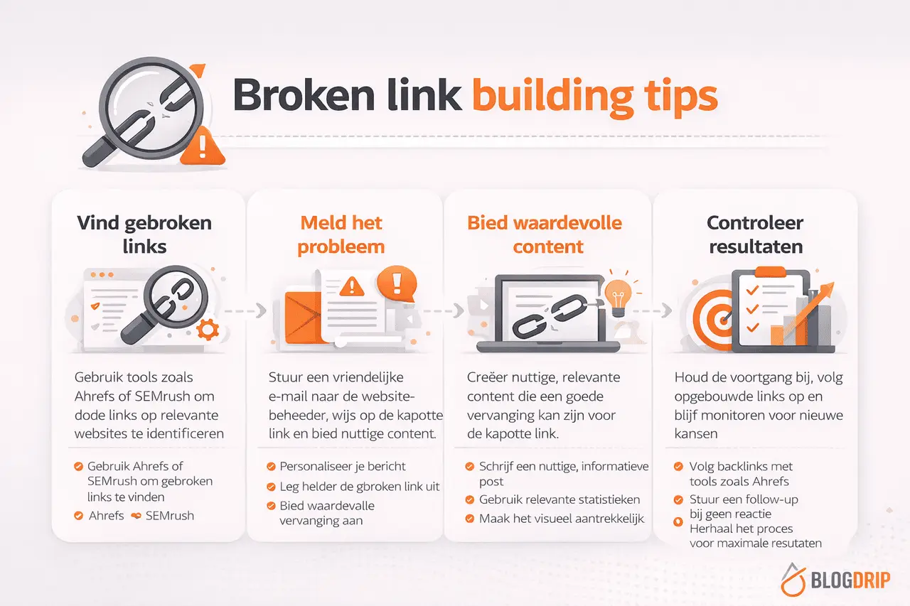 Broken link building tips