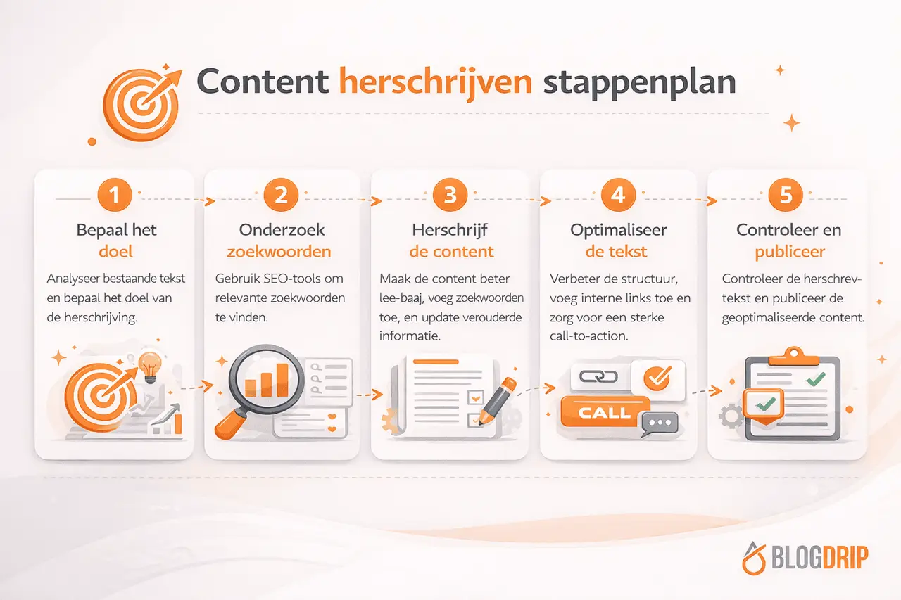 Content herschrijven stappenplan