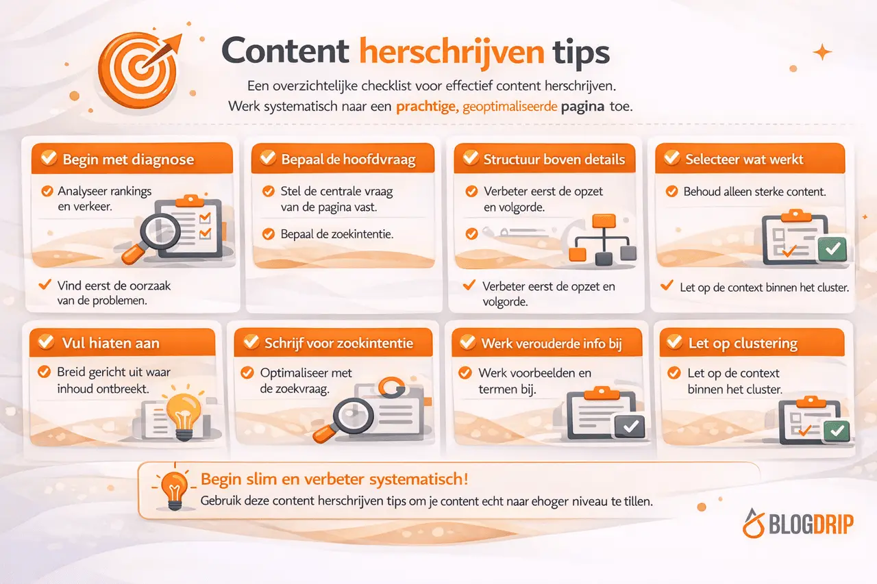 Content herschrijven tips