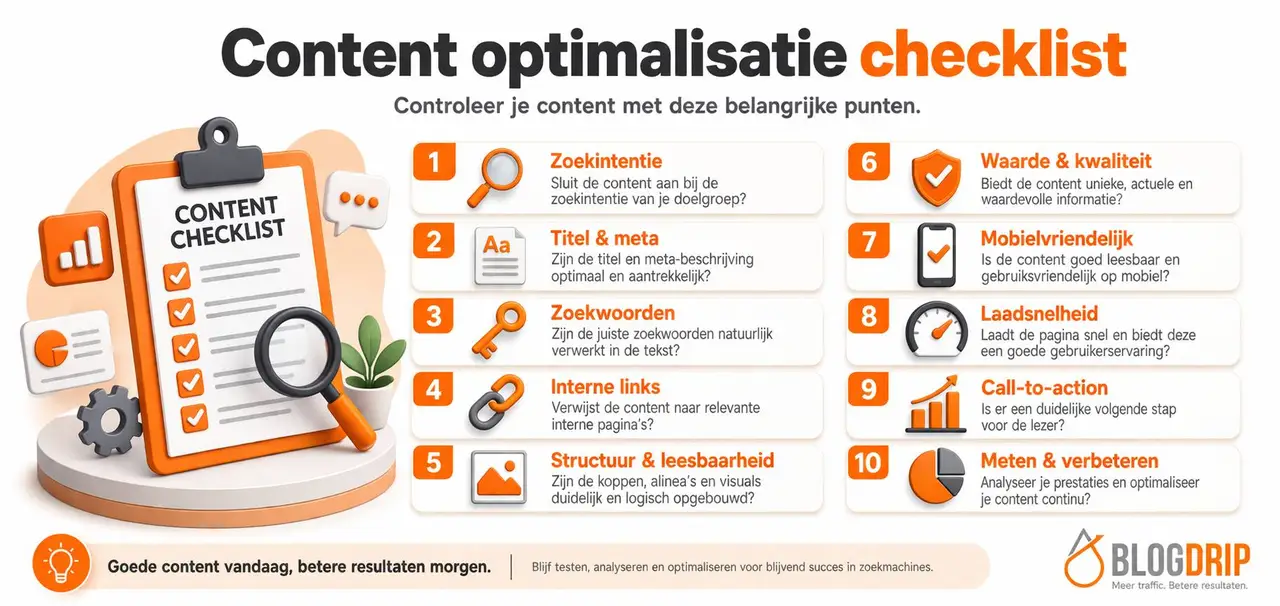 Content optimalisatie checklist