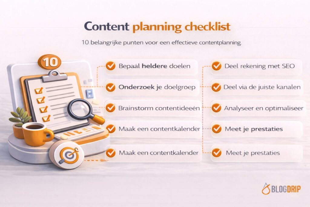 Check List Content Content planning checklist - BlogDrip linkbuilding platform