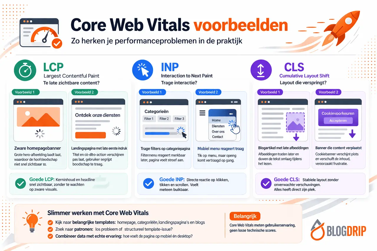 Core Web Vitals voorbeelden