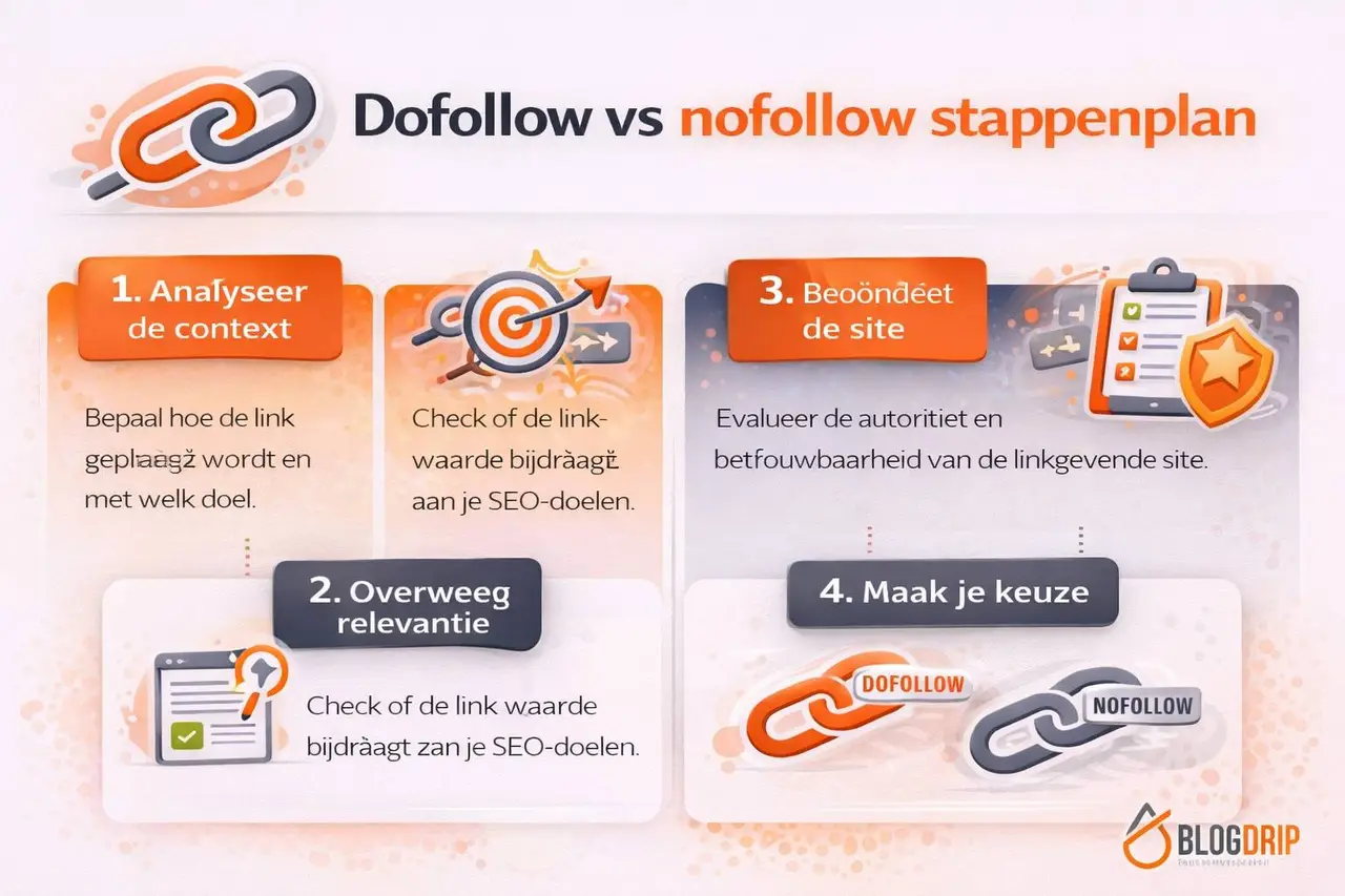 Dofollow vs nofollow stappenplan