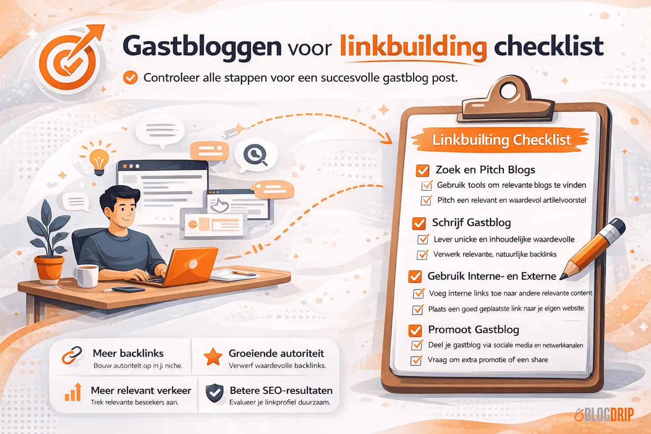 Gastbloggen voor linkbuilding checklist