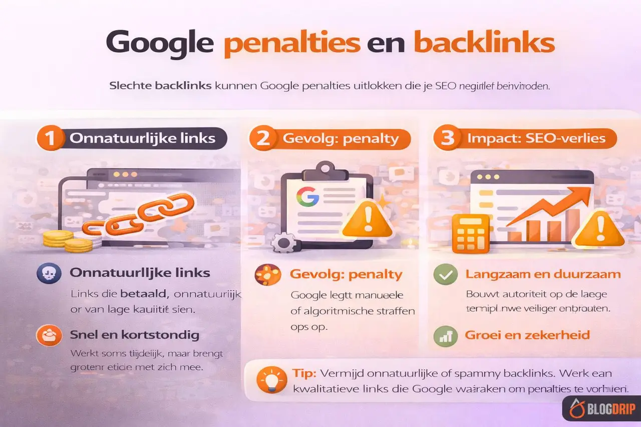 Google penalties en backlinks