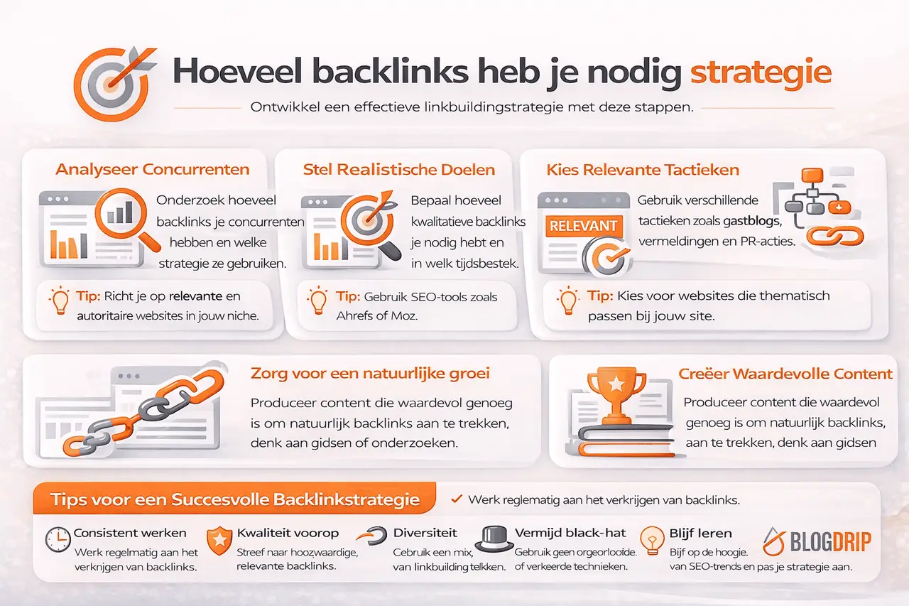 Hoeveel backlinks heb je nodig strategie
