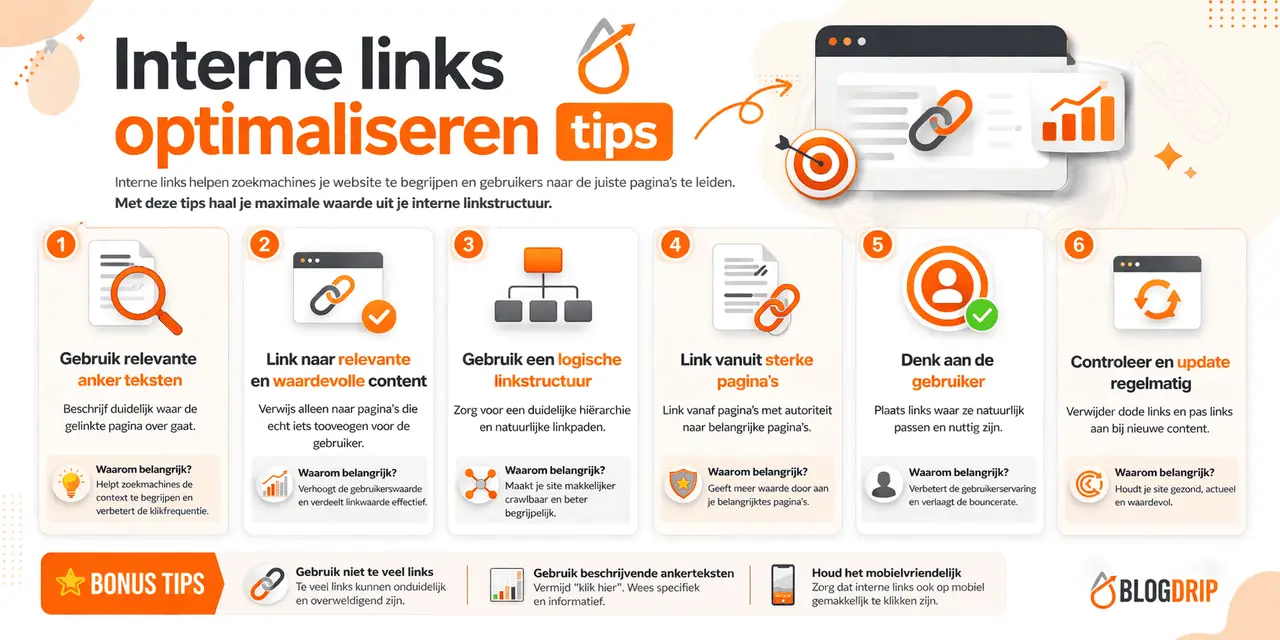 Interne links optimaliseren tips