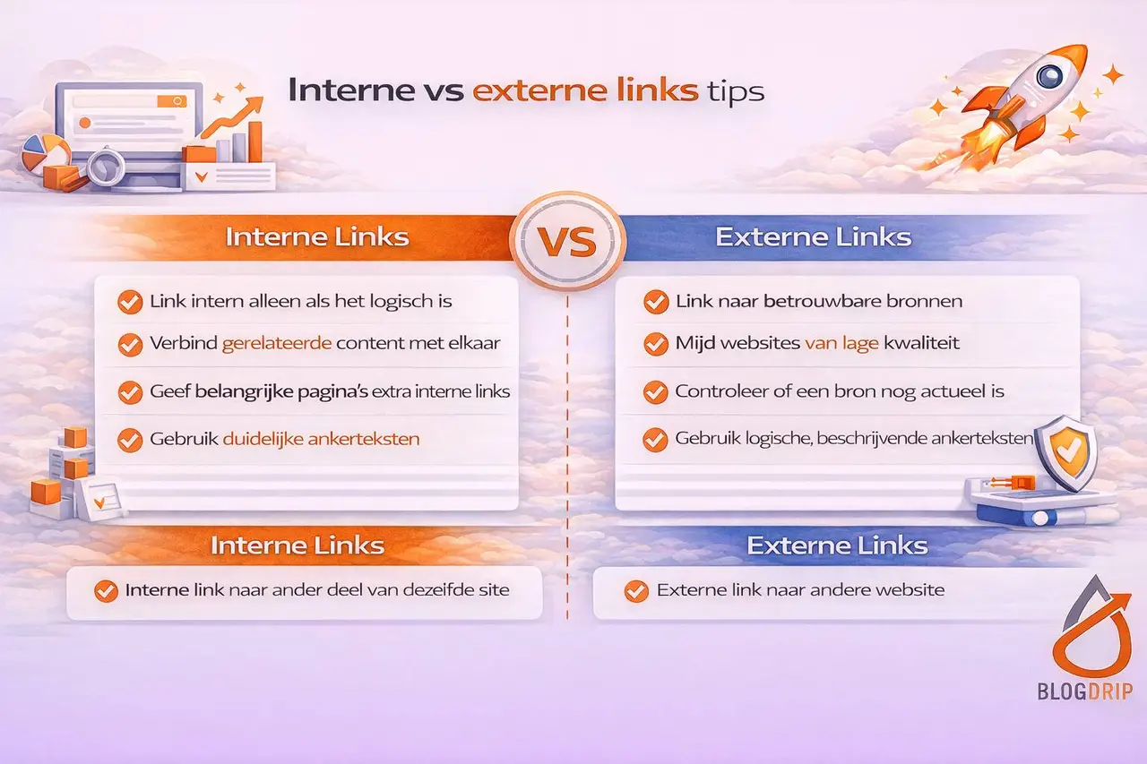 Interne vs externe links tips