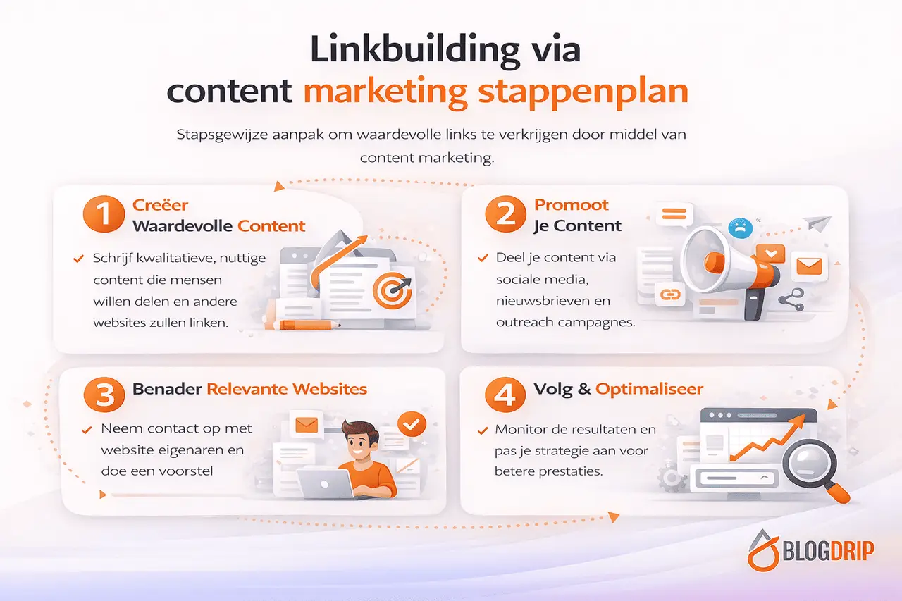 Linkbuilding via content marketing stappenplan