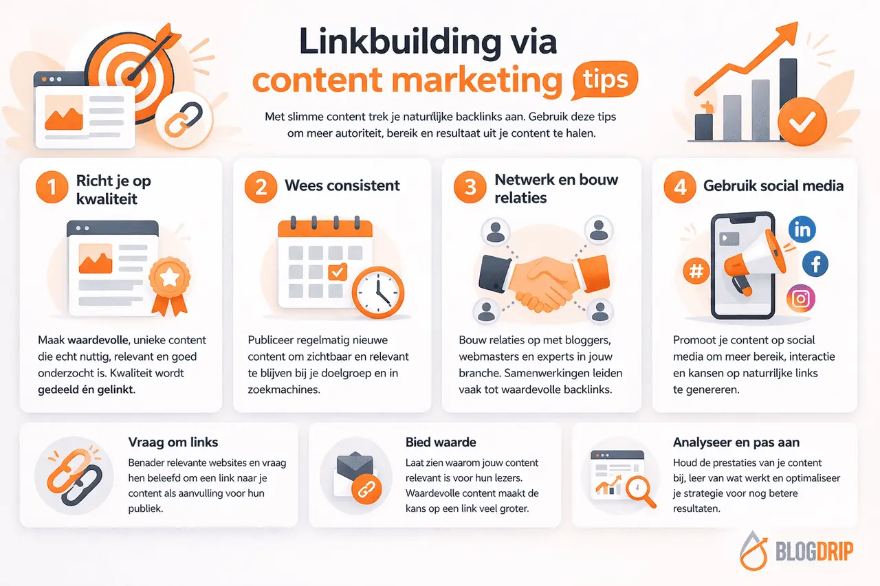 Linkbuilding via content marketing tips