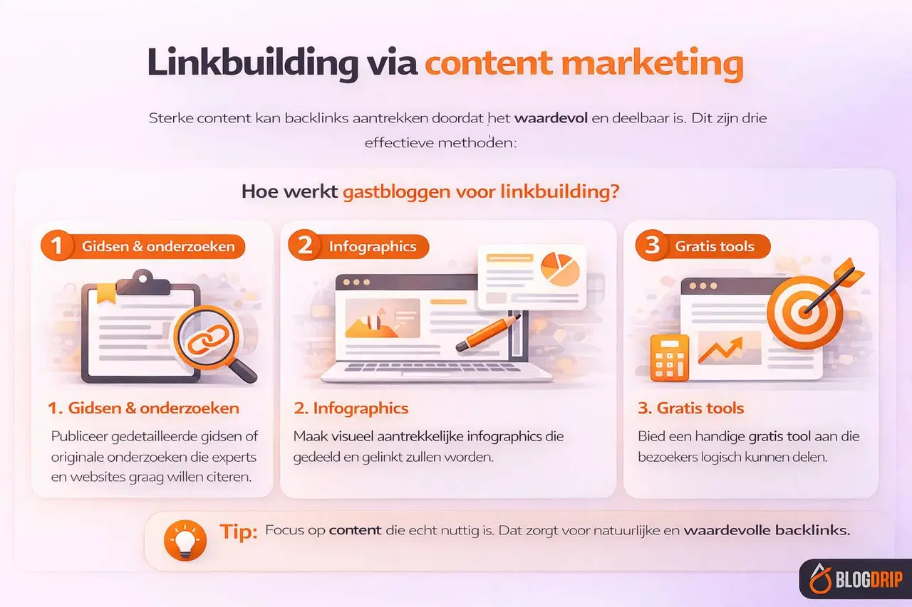 Linkbuilding via content marketing
