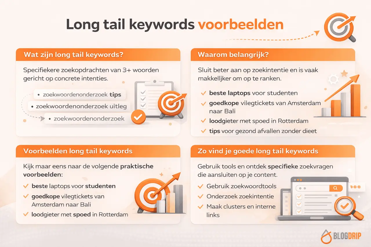 Long tail keywords voorbeelden