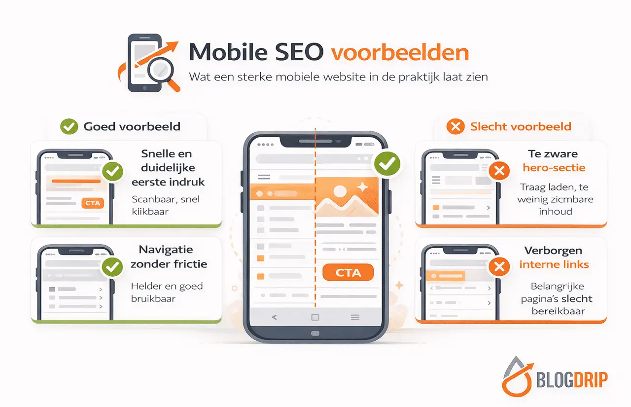 Mobile SEO voorbeelden