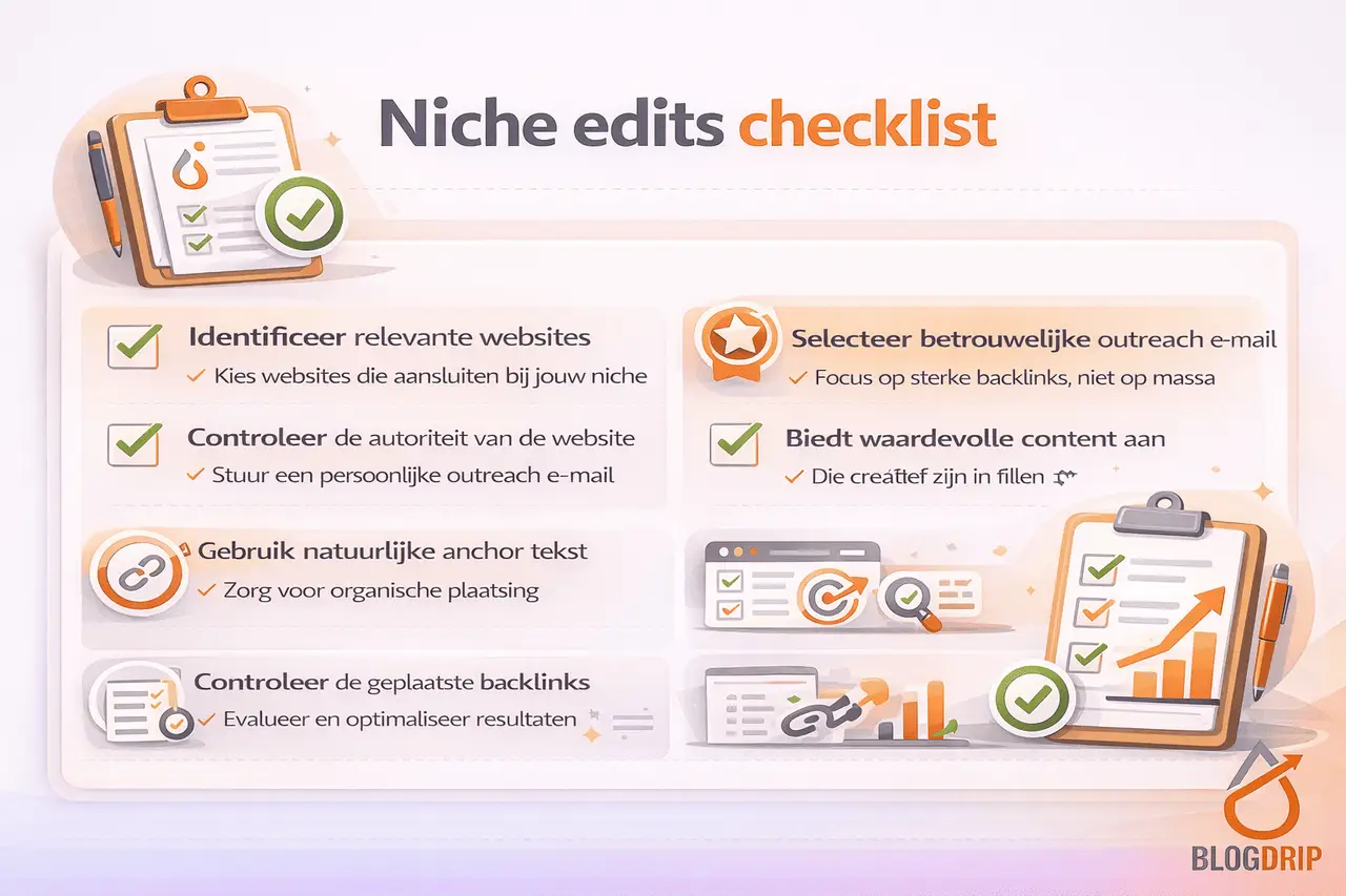 Niche edits checklist
