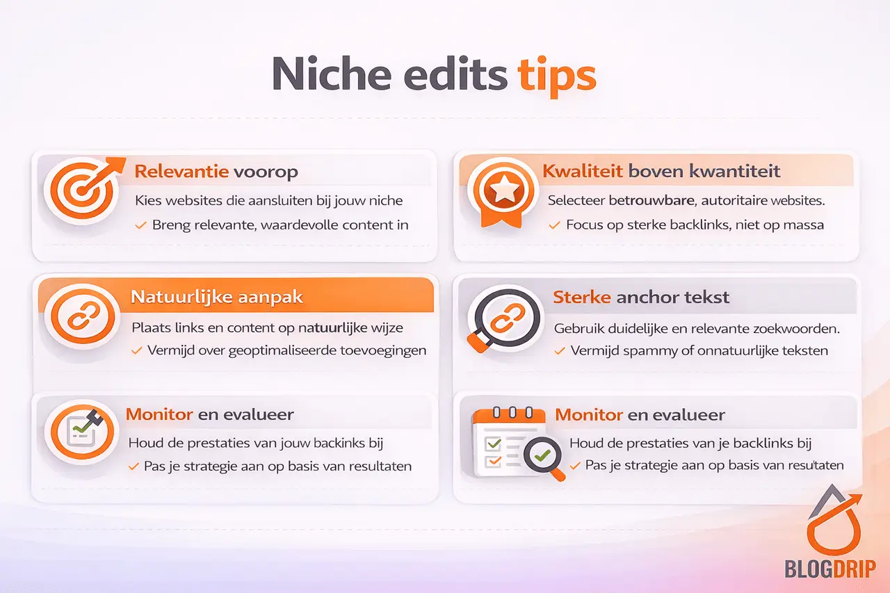 Niche edits tips