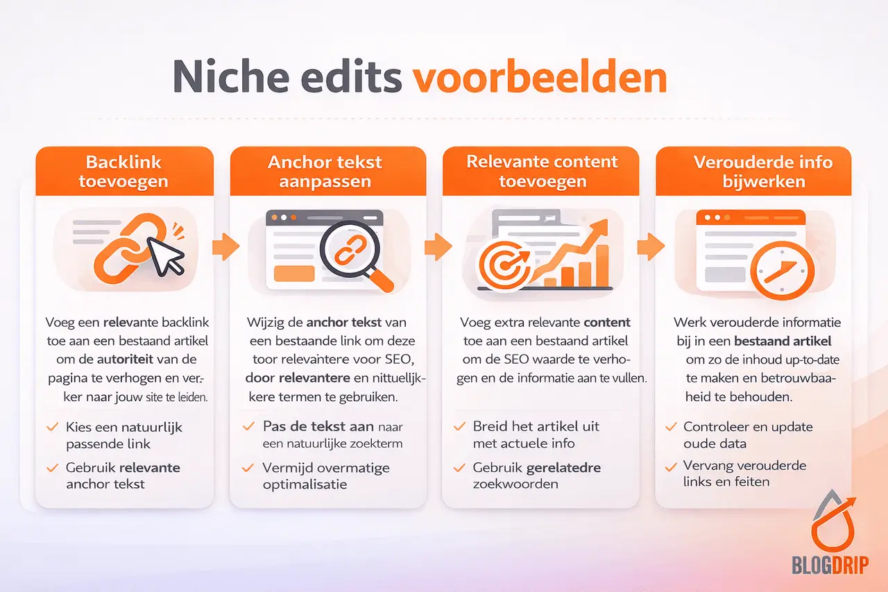 Niche edits voorbeelden