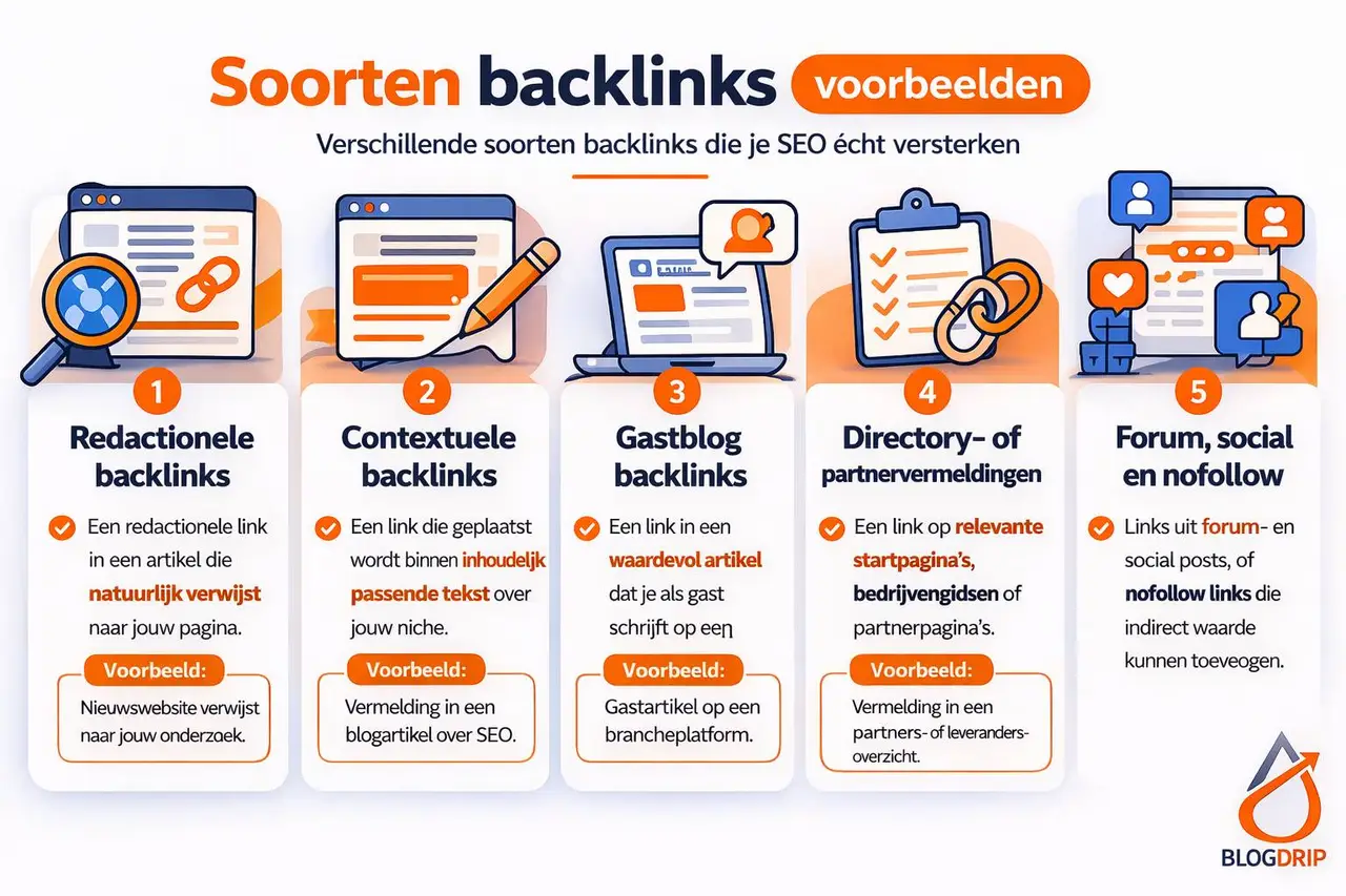 Soorten backlinks voorbeelden