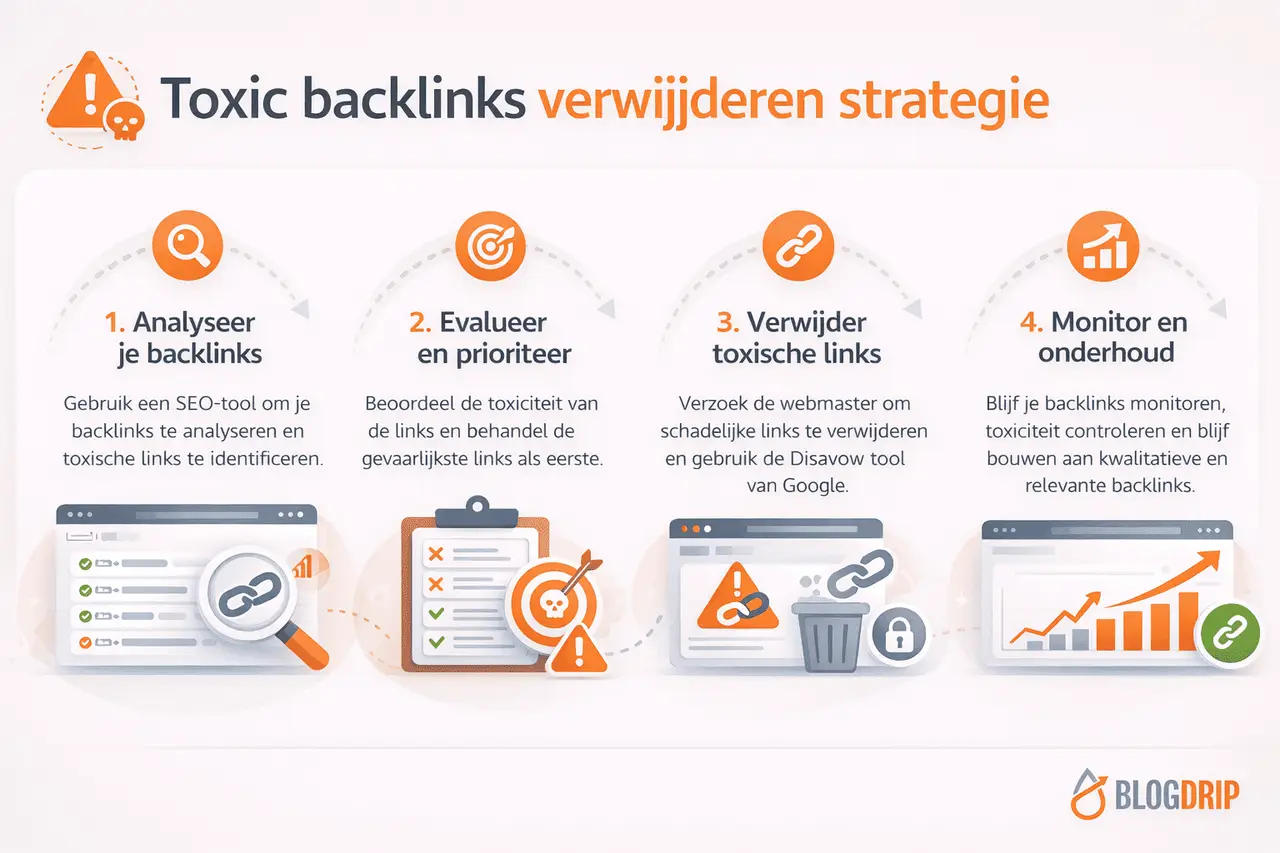 Toxic backlinks verwijderen strategie