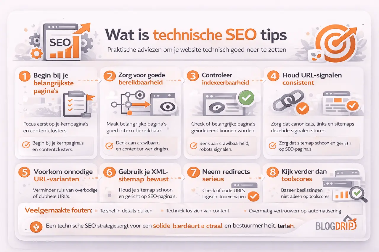 Wat is technische SEO tips