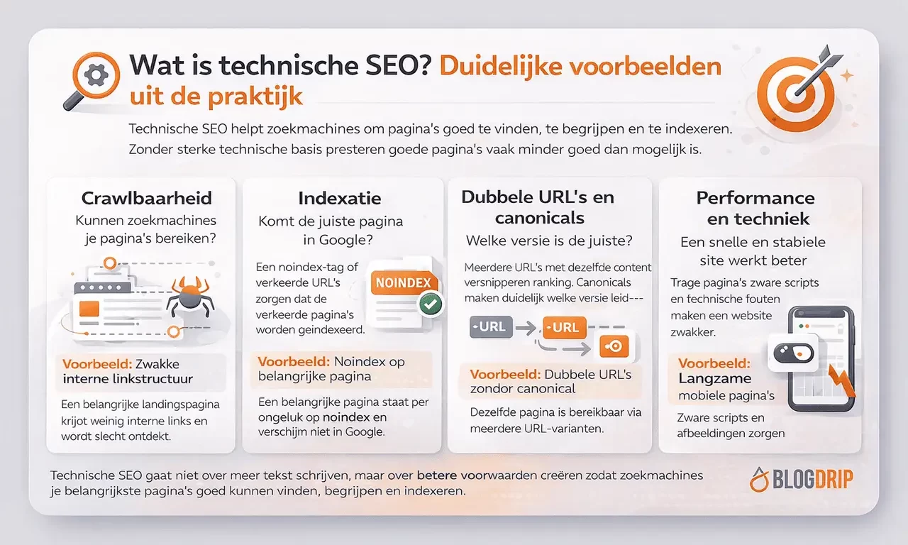 Wat is technische SEO voorbeelden