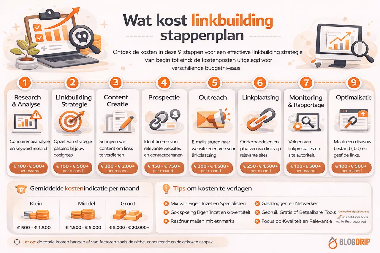 Wat kost linkbuilding stappenplan