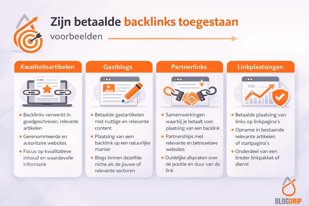 Zijn betaalde backlinks toegestaan voorbeelden