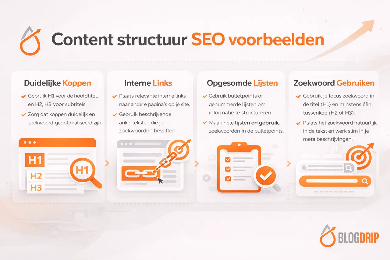 content structuur seo voorbeelden